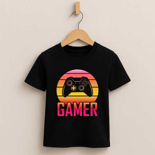 Gamer Sunset – XB Edition Kids Tee 🎮