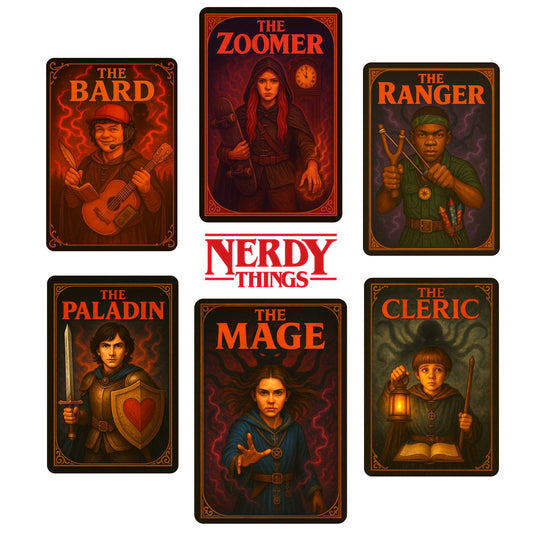 Nerdy Things RPG Character Cards Hoodie | Hooded Sweatshirt