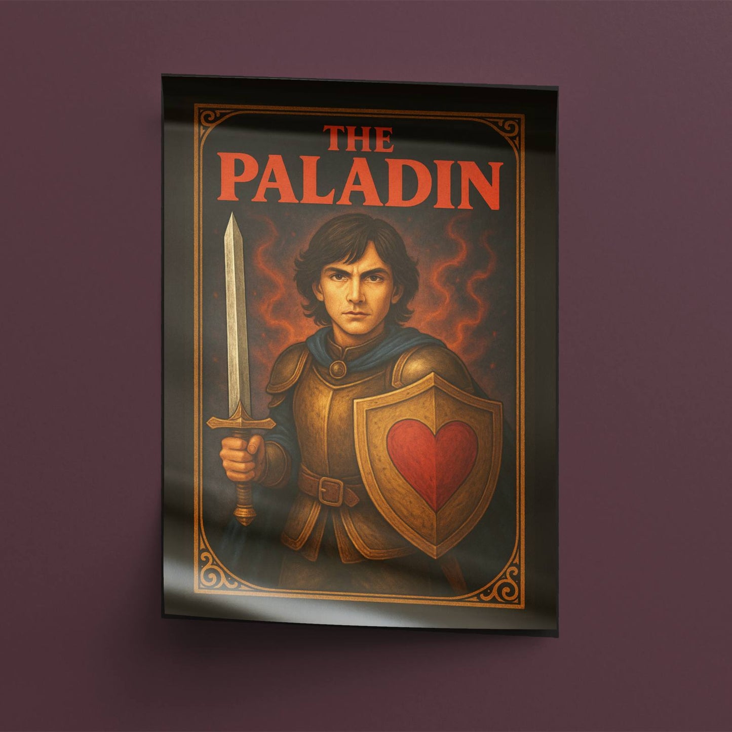 The Paladin Rolled Poster - Fantasy Illustration, DnD Wall Art