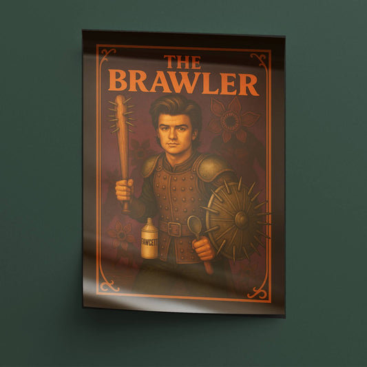 The Brawler Rolled Poster - Fantasy Illustration, DnD Wall Art