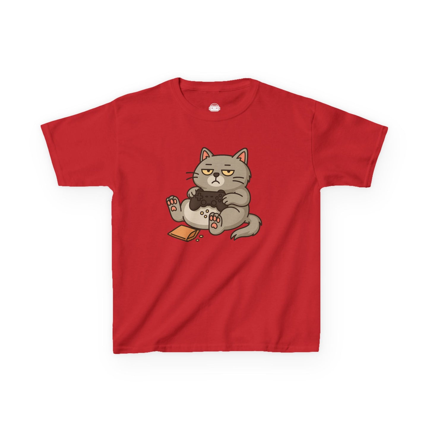 Chill Gamer Cat โ Kids Funny Gaming T-Shirt ๐ฑ๐ฎ