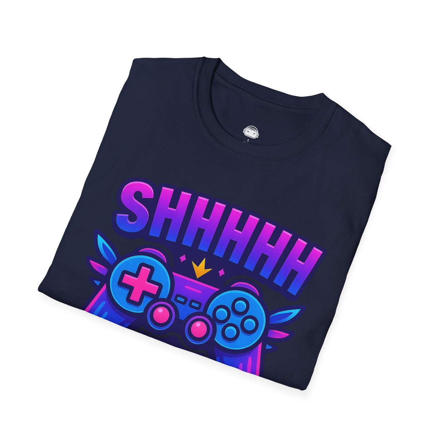 Shhh Iโm Gaming โ Neon Gamer Tee ๐ฎ