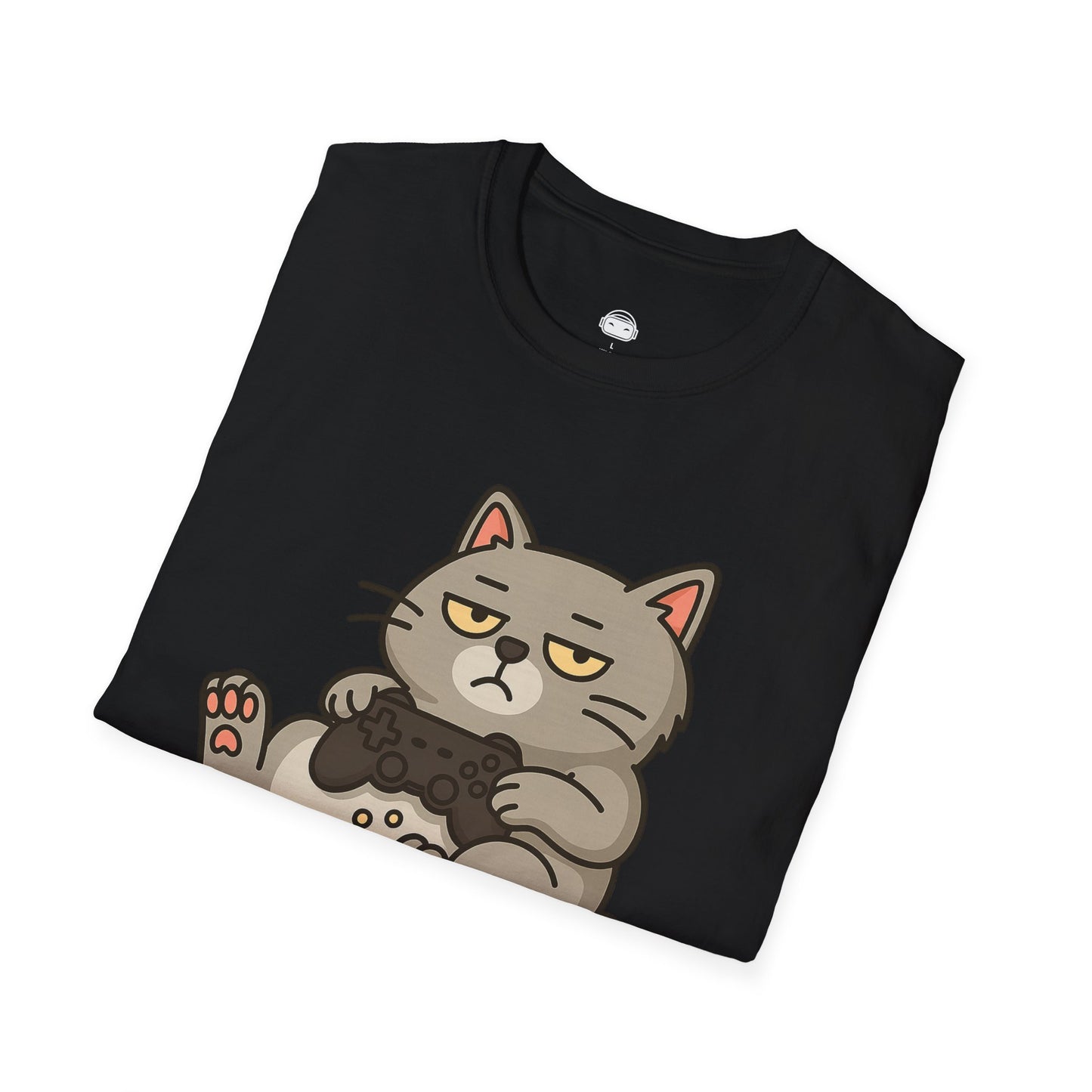 Lazy gamer cat (grey) - Gaming Lifestyle T-Shirt