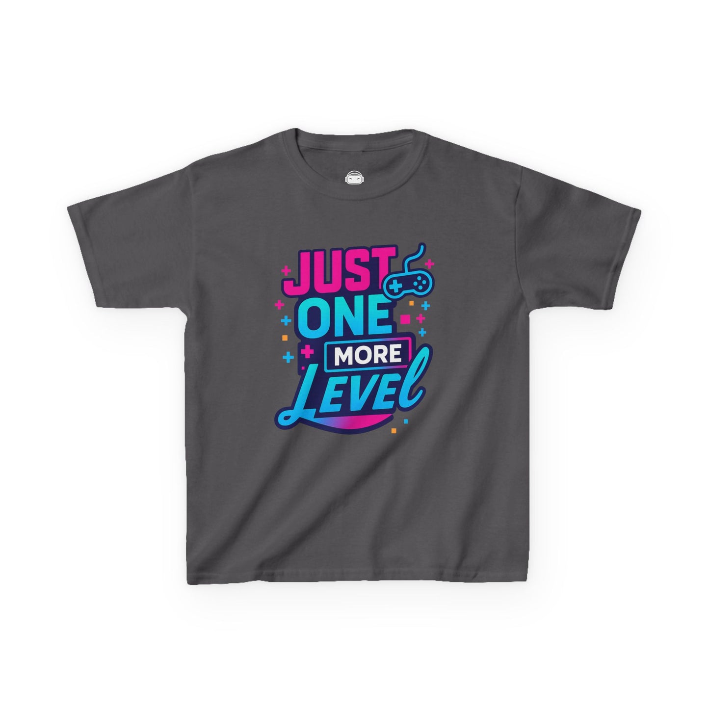 Just One More Level (b/p) – Kids Neon Gamer T-Shirt  🎮💙