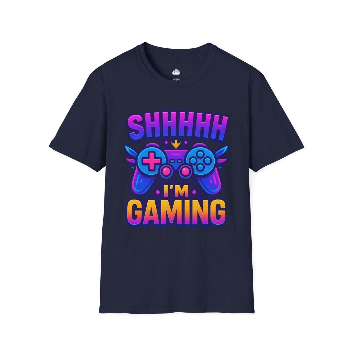 Shhh I’m Gaming – Neon Gamer Tee 🎮