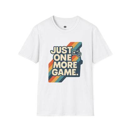 Just One More Game (stripes) - Gaming Lifestyle T-Shirt