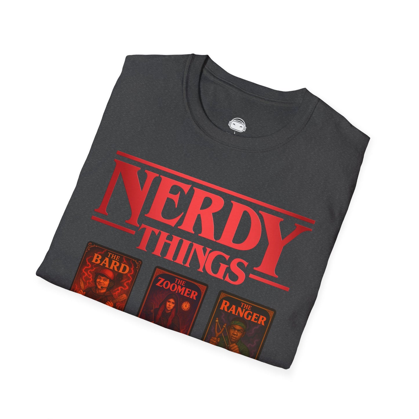 Nerdy Things Full Party T-Shirt | DnD Card Design Tee