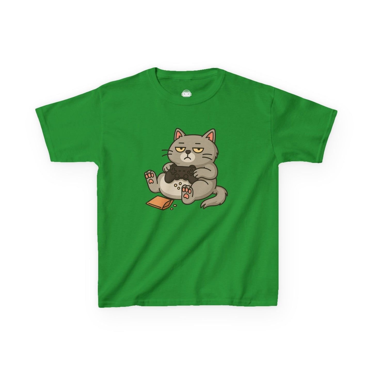 Chill Gamer Cat – Kids Funny Gaming T-Shirt 🐱🎮