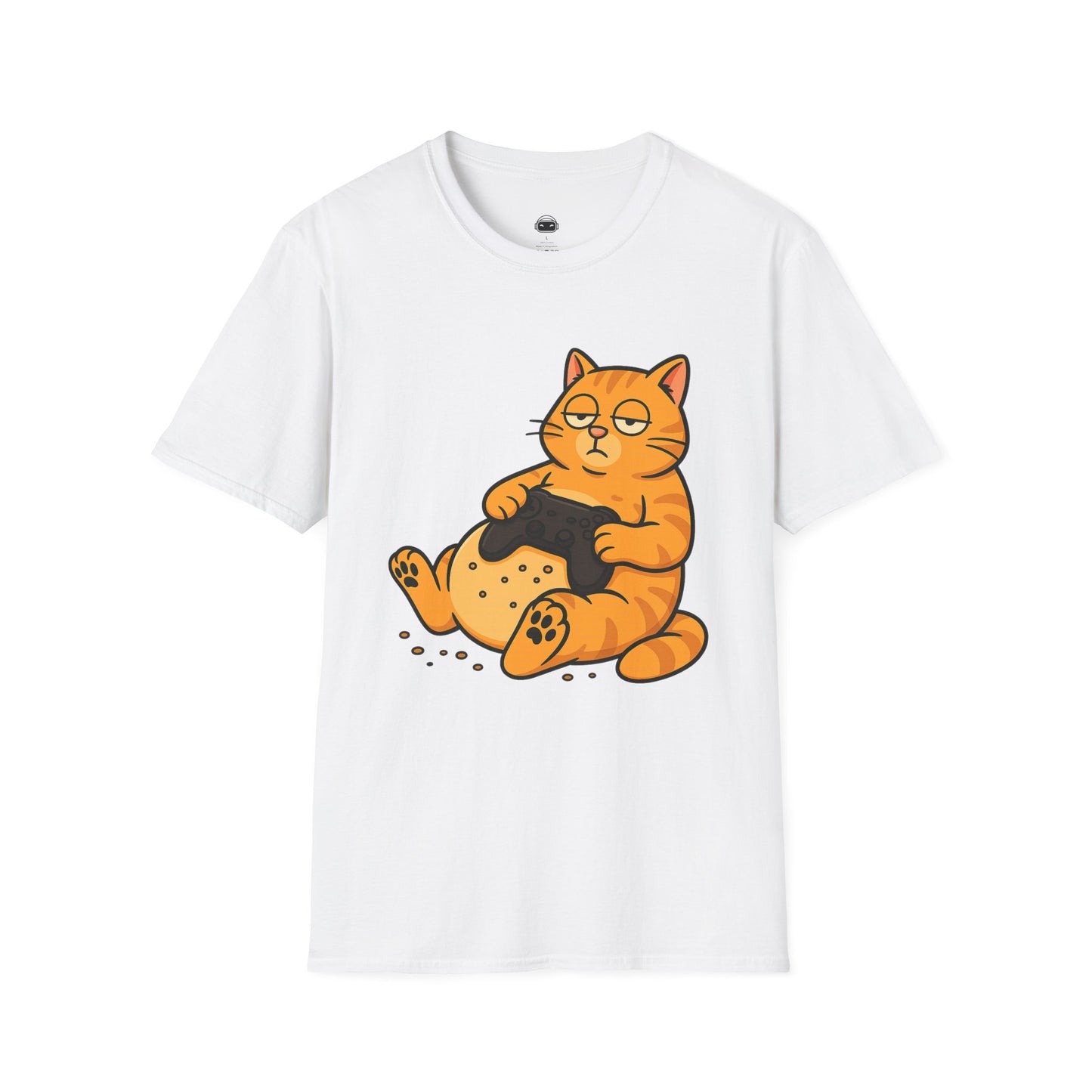 Lazy gamer cat (ginger) - Gaming Lifestyle T-Shirt