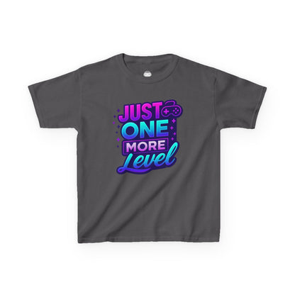 Just One More Level – Kids Neon Gamer T-Shirt 🎮💜
