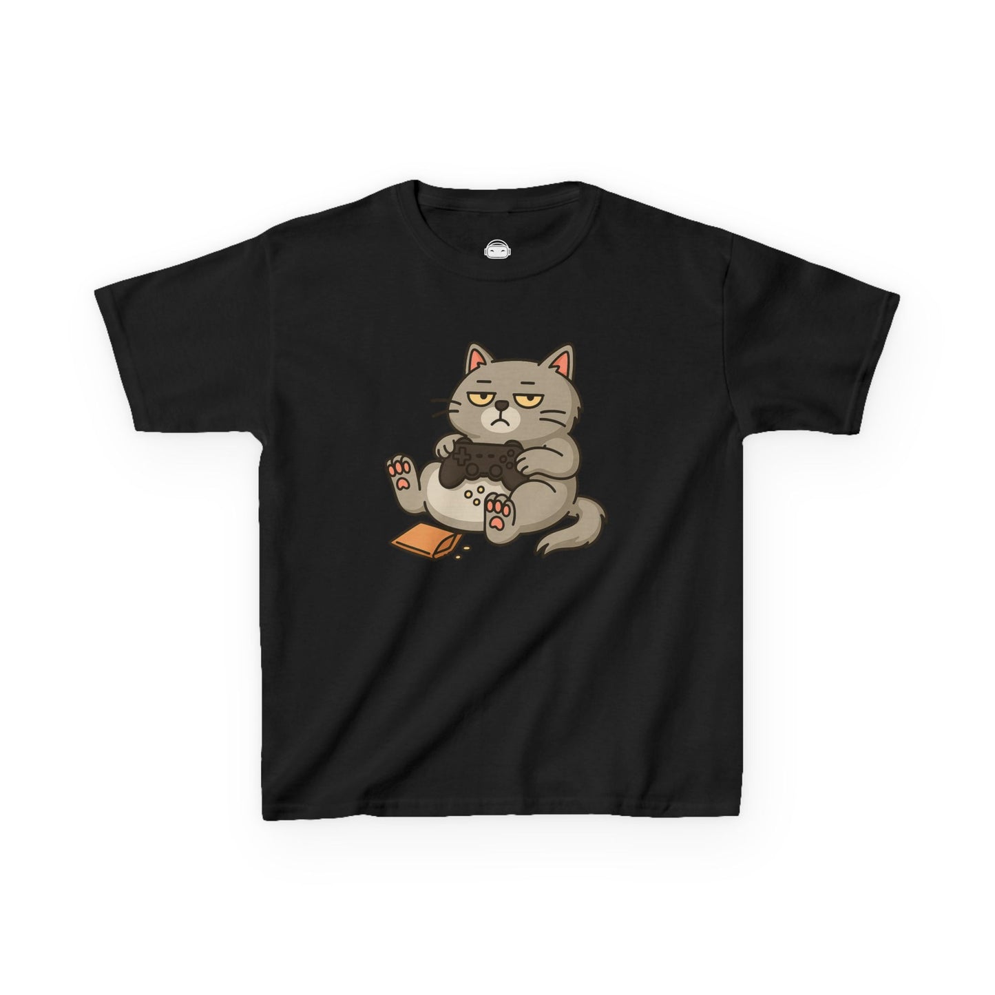 Chill Gamer Cat – Kids Funny Gaming T-Shirt 🐱🎮