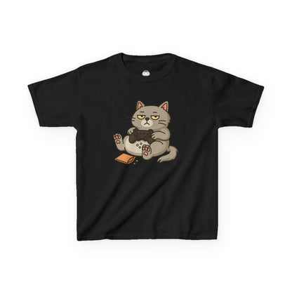 Chill Gamer Cat – Kids Funny Gaming T-Shirt 🐱🎮