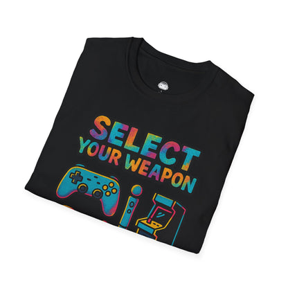 Select Your Weapon (Graffiti) - Gaming Lifestyle T-Shirt