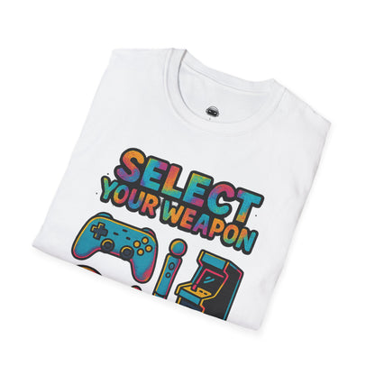 Select Your Weapon (Graffiti) - Gaming Lifestyle T-Shirt