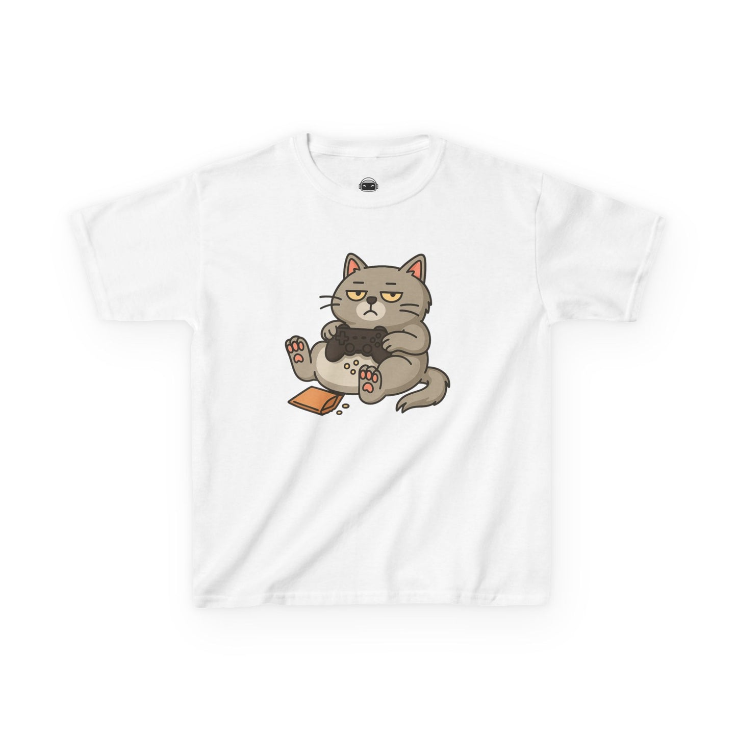 Chill Gamer Cat – Kids Funny Gaming T-Shirt 🐱🎮
