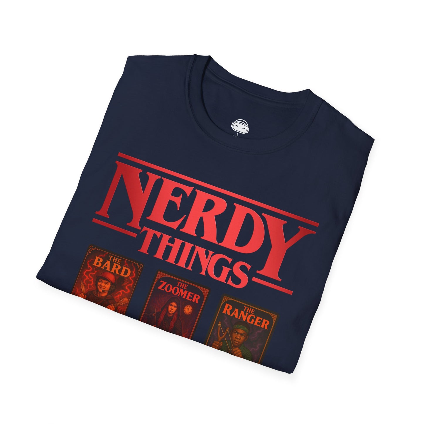 Nerdy Things Full Party T-Shirt | DnD Card Design Tee