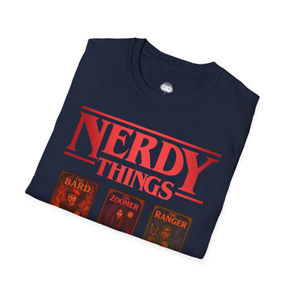 Nerdy Things Full Party T-Shirt | DnD Card Design Tee