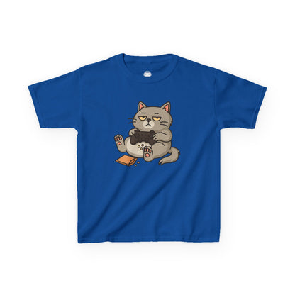 Chill Gamer Cat – Kids Funny Gaming T-Shirt 🐱🎮