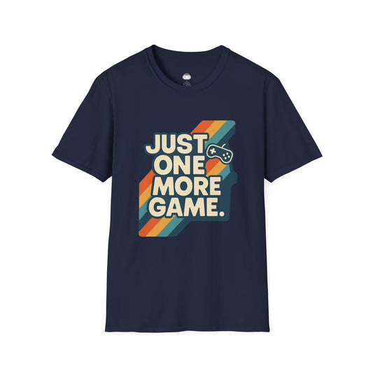 Just One More Game (stripes) - Gaming Lifestyle T-Shirt