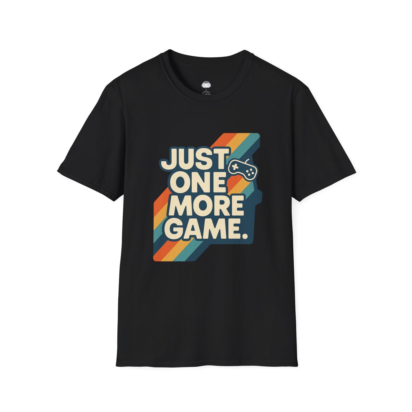 Just One More Game (stripes) - Gaming Lifestyle T-Shirt