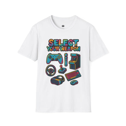 Select Your Weapon (Graffiti) - Gaming Lifestyle T-Shirt