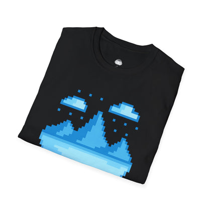 Pixel Horizon – 8-Bit Chill Gamer T-Shirt - Gaming Lifestyle T-Shirt
