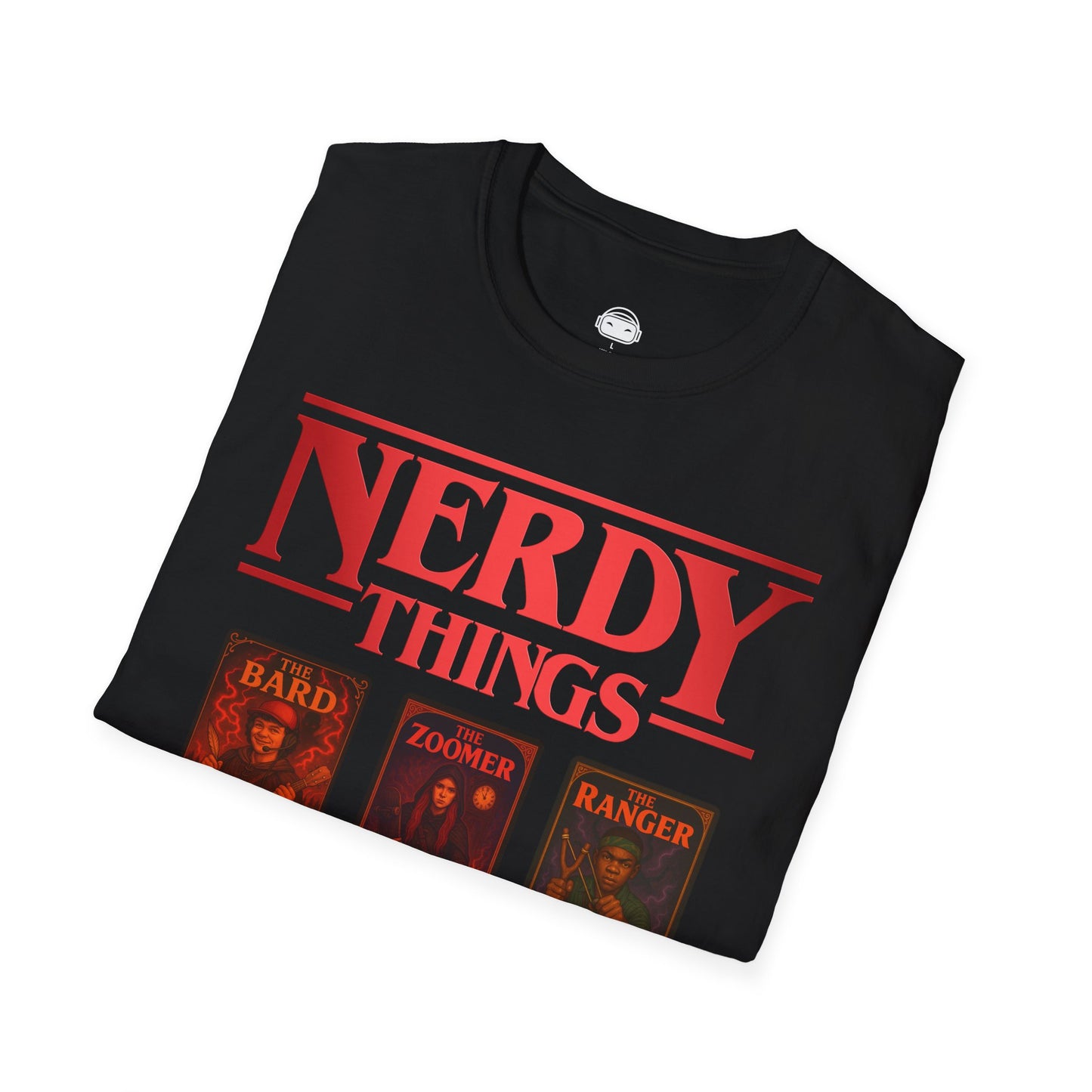 Nerdy Things Full Party T-Shirt | DnD Card Design Tee