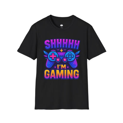 Shhh I’m Gaming – Neon Gamer Tee 🎮