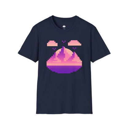 Pixel Sunset – Retro Gamer Horizon T-Shirt - Gaming Lifestyle T-Shirt