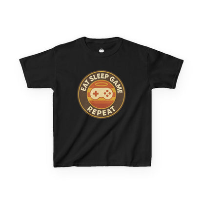 Eat Sleep Game Repeat – Kids Retro Gamer T-Shirt 🎮🕹️