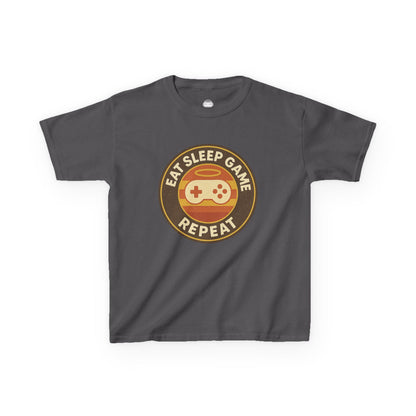 Eat Sleep Game Repeat – Kids Retro Gamer T-Shirt 🎮🕹️