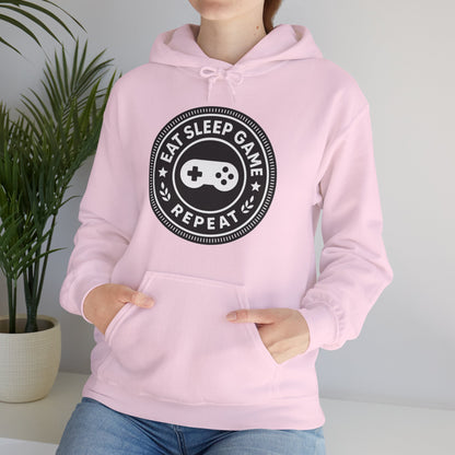 Eat Sleep Game Repeat – Classic Gamer Hoodie 🎮