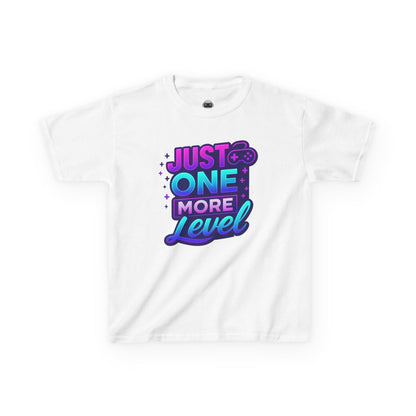 Just One More Level – Kids Neon Gamer T-Shirt 🎮💜
