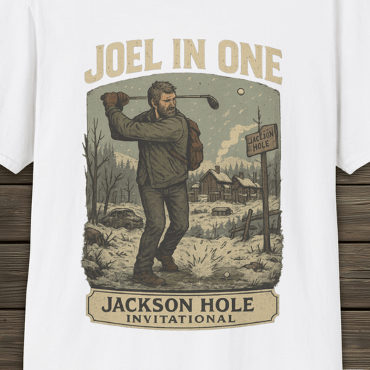 Joel In One - The Last of Us Inspired Unisex Softstyle T-Shirt, Gamer T-Shirt, Fan-Made, Trendy, Graphic Tee, Dark Humour, Video Game Merch,