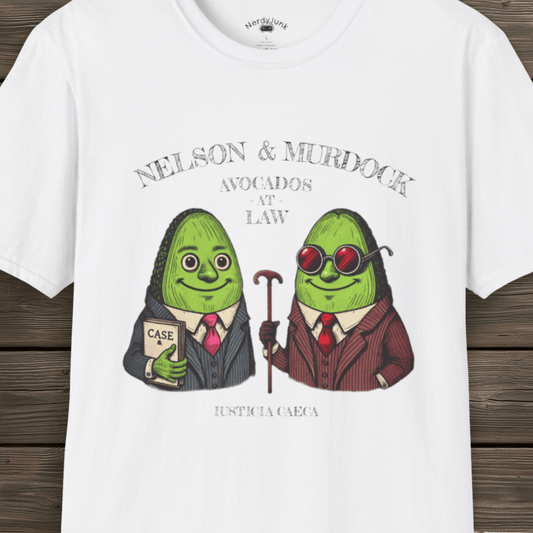 Daredevil - Avocados at Law Unisex T-Shirt, Superhero Fan Shirt, Humorous Design, Gift for Marvel Fans, Comic Book Lovers