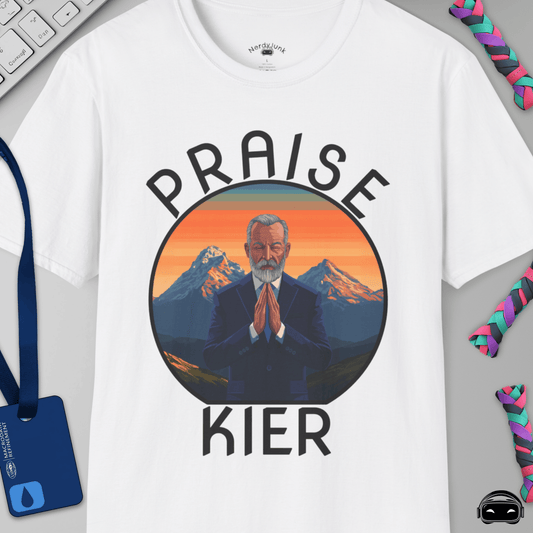 Praise Kier - Severance T-shirt, Pixel Art design, Severance Unisex Softstyle T-Shirt, Cool Graphic Tee, Gift for Severance Fan