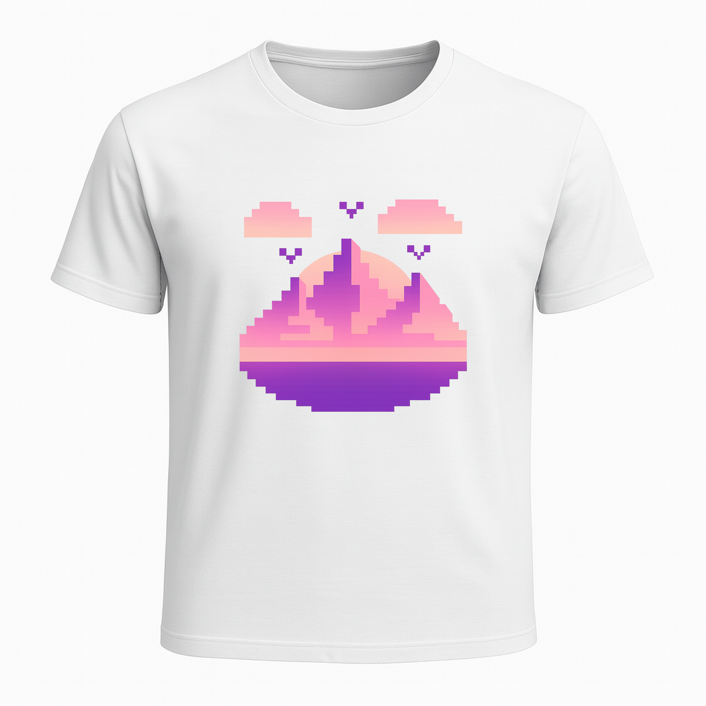 Pixel Sunset – Retro Gamer Horizon T-Shirt - Gaming Lifestyle T-Shirt