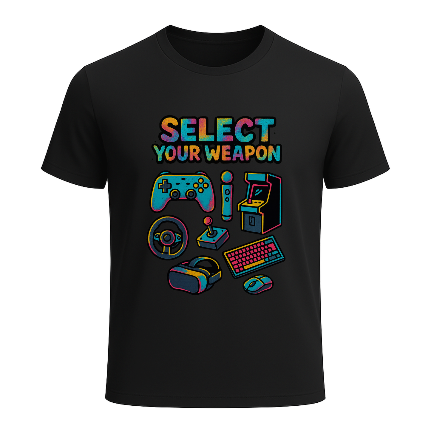 Select Your Weapon (Graffiti) - Gaming Lifestyle T-Shirt