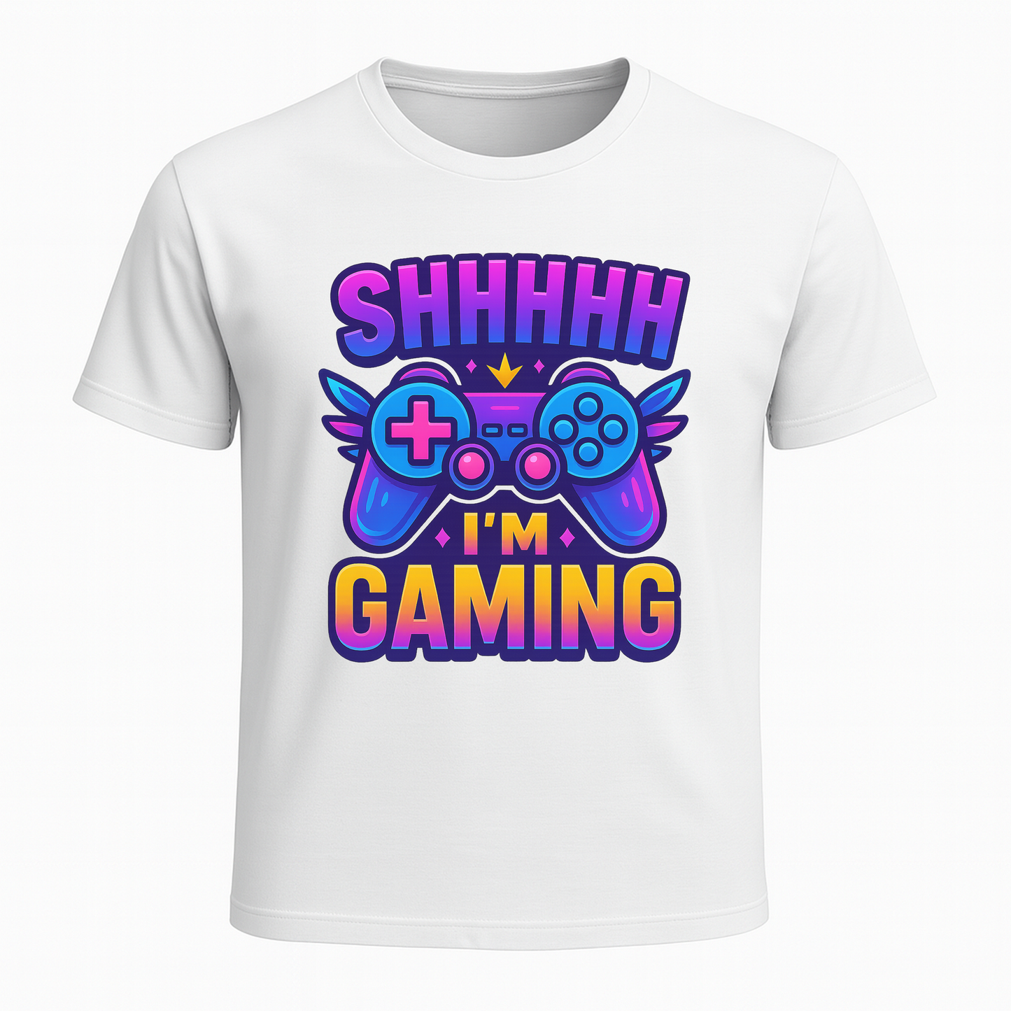 Shhh I’m Gaming – Neon Gamer Tee 🎮