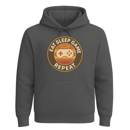 Eat Sleep Game Repeat – Retro Gamer Hoodie 🎮