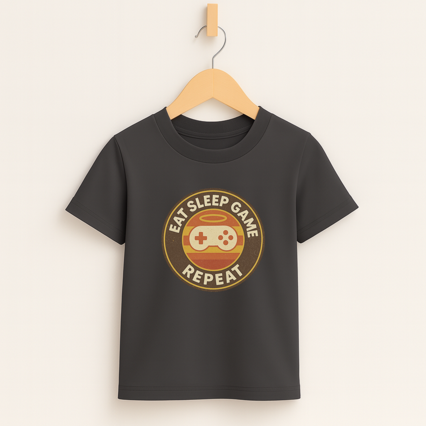 Eat Sleep Game Repeat – Kids Retro Gamer T-Shirt 🎮🕹️