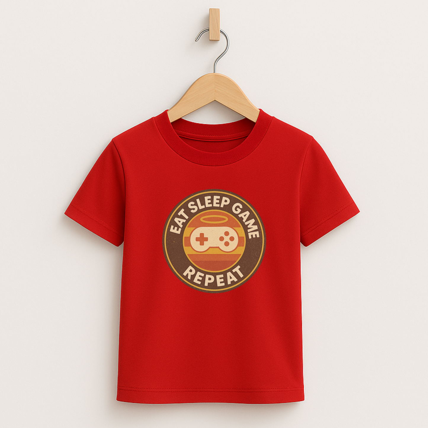 Eat Sleep Game Repeat – Kids Retro Gamer T-Shirt 🎮🕹️