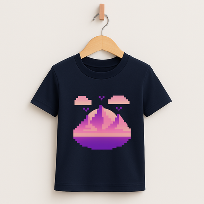 Pixel Sunset – Kids Retro Gamer T-Shirt 🌅🎮