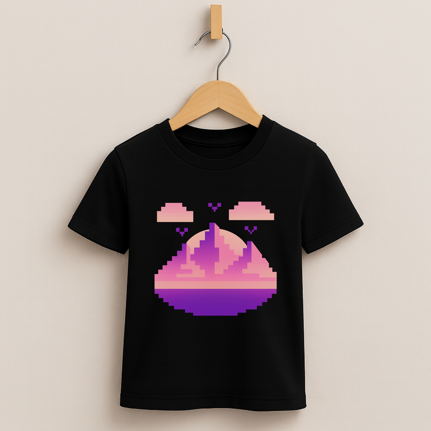 Pixel Sunset – Kids Retro Gamer T-Shirt 🌅🎮
