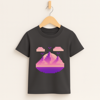 Pixel Sunset – Kids Retro Gamer T-Shirt 🌅🎮