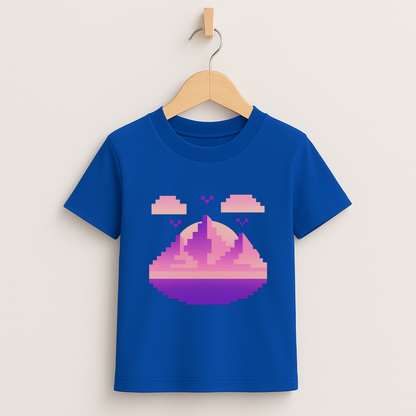 Pixel Sunset – Kids Retro Gamer T-Shirt 🌅🎮