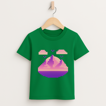 Pixel Sunset – Kids Retro Gamer T-Shirt 🌅🎮