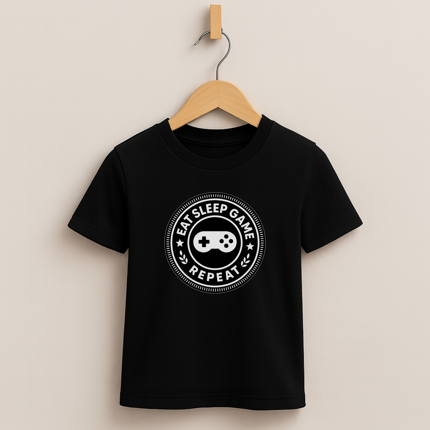 Eat Sleep Game Repeat – Kids Gamer T-Shirt 🎮⚡