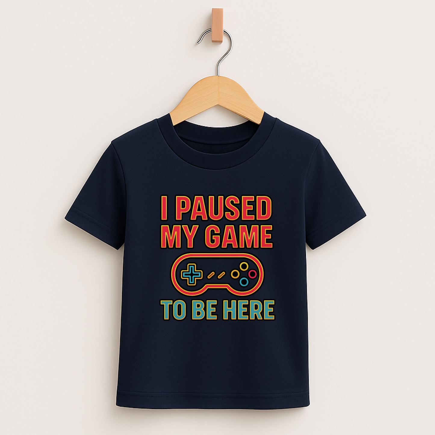 I Paused My Game To Be Here – Kids Funny Gamer T-Shirt 🎮😆