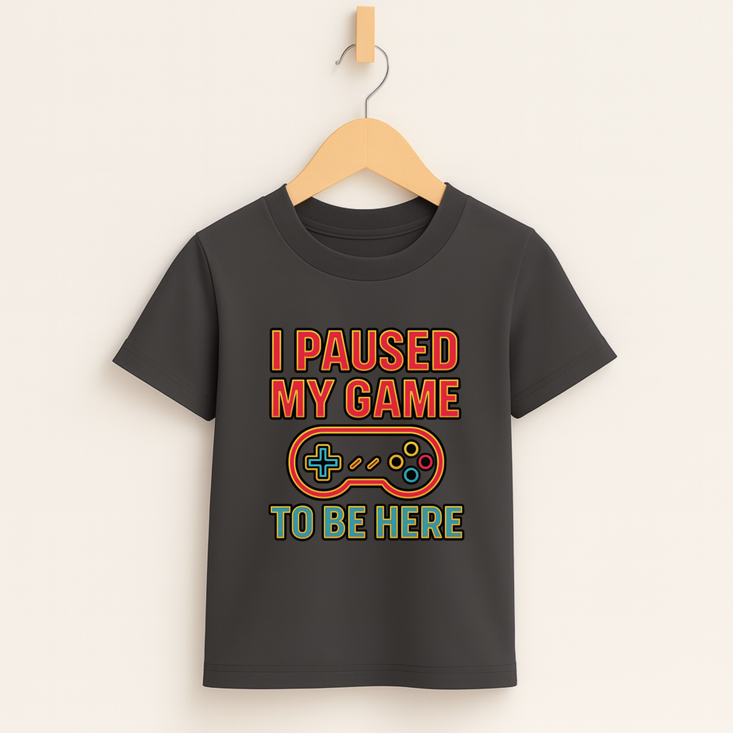 I Paused My Game To Be Here – Kids Funny Gamer T-Shirt 🎮😆